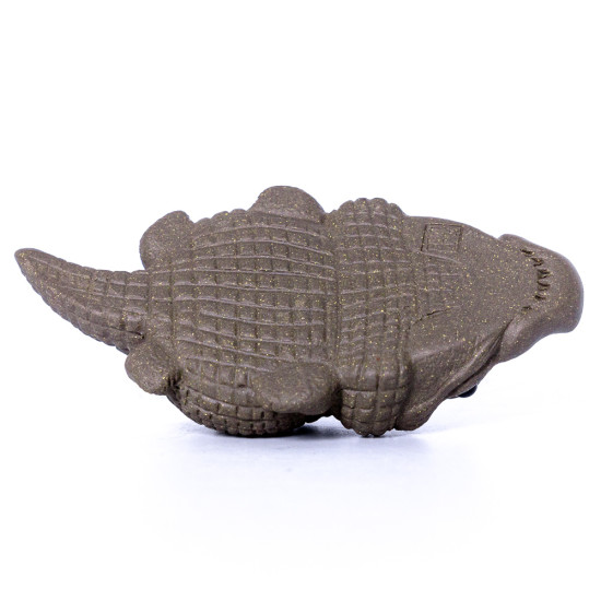 Фигурка Пузатый крокодил, глина, 9 см