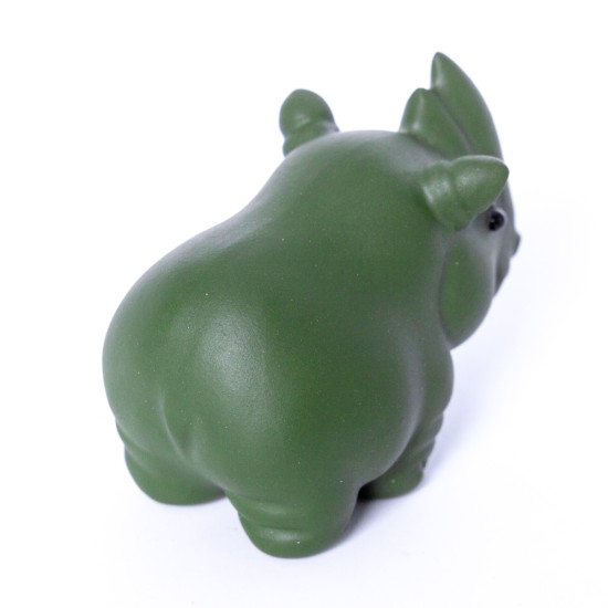 Фигурка Зелёный носорог, глина, 7 см