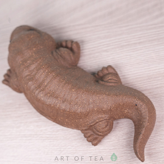 Фигурка Саламандра серая, исинская глина, 13 см