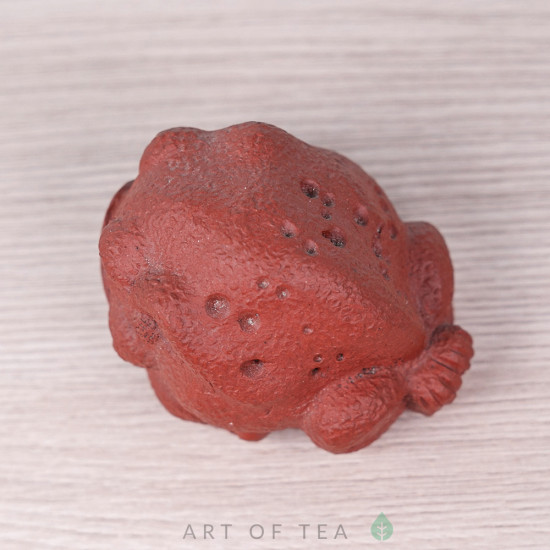 Фигурка Спокойная жаба, исинская глина, 4 см