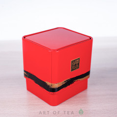 Баночка для чая Куб, красная, 6*6,5*7 см