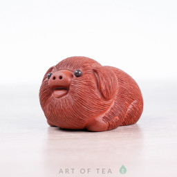 Фигурка Весёлая свинка #2, исинская глина, 5 см