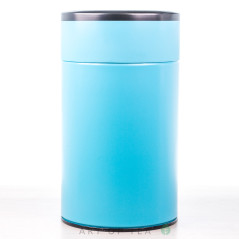 Банка для чая Цилиндр, голубая, 8,5*15 см