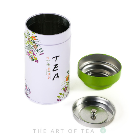 Баночка для чая "Чай", зеленая, 9*18 см