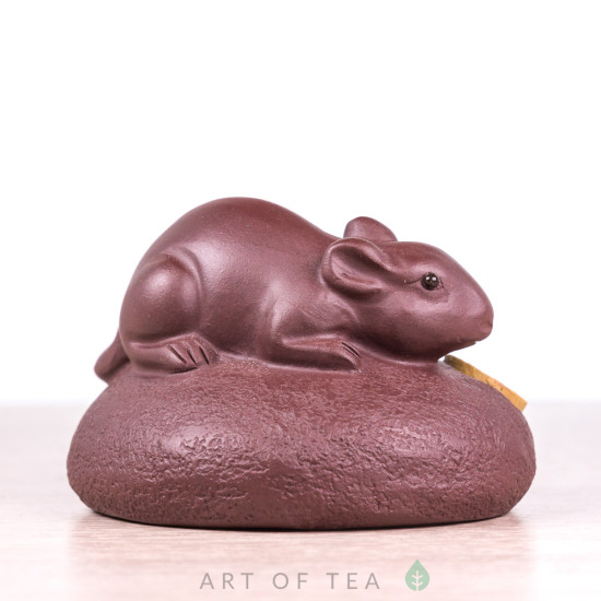 Фигурка Мышь на мешке с монеткой, исинская глина, 8 см