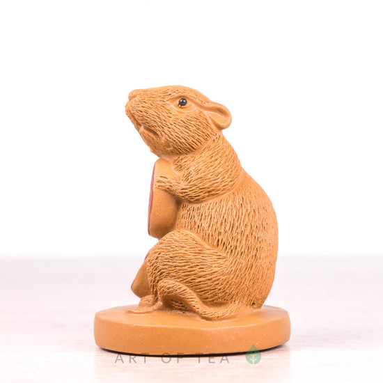 Фигурка Крыса на монетке, исинская глина, 5 см