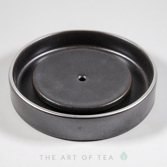 Чайный пруд черный, керамика, 16 см