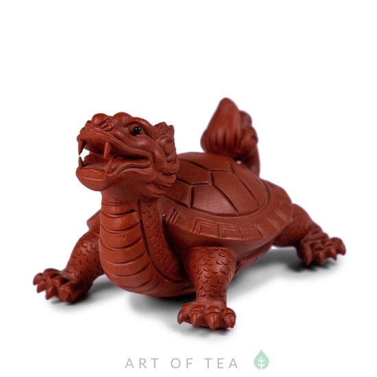 Фигурка Черепаха-Дракон, красный, глина