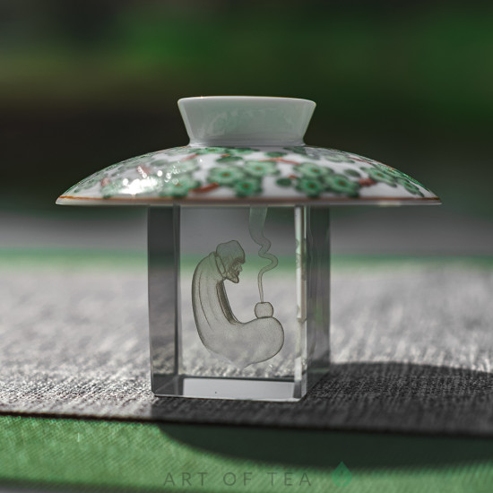 Фигурка подставка под крышку чайника или гайвани Старец, лазерная гравировка, 5 см