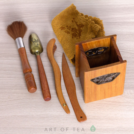 Инструменты для чайной церемонии «Птица» #31, красный сандал