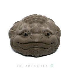Чайная фигурка Жаба на Лотосе, большая, глина