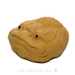 Чайная фигурка Жаба на Лотосе, большая, глина
