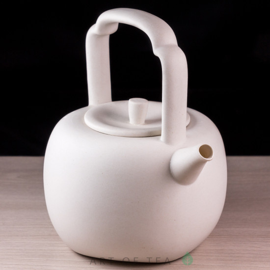 Чайник для воды, огнеупорная белая керамика, 900 мл