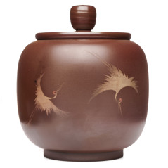 Чайница Журавли, цзяньшуйская керамика, 460 мл