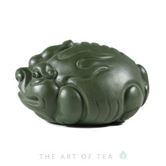 Чайная фигурка Зеленая Собака, глина