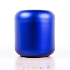 Баночка для чая Гильза, синяя, 4,5*5 см