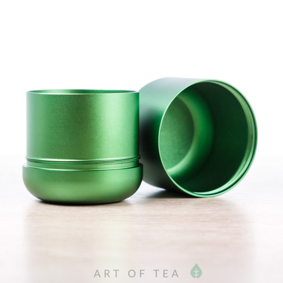 Баночка для чая Гильза, зелёная, 4,5*5 см