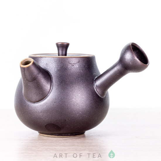Чайник с боковой ручкой, чёрный, керамика Дэхуа, 70 мл