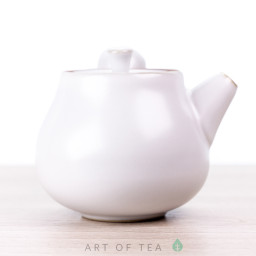 Чайник с боковой ручкой, белый, керамика Дэхуа, 70 мл