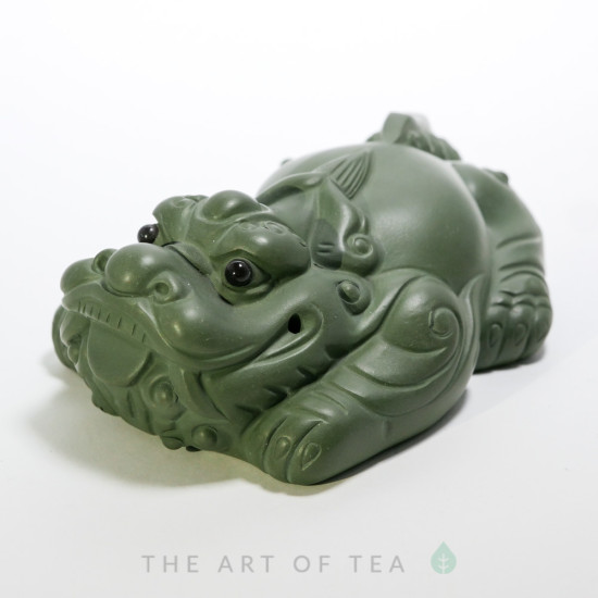Чайная фигурка Зеленый Дракон, глина