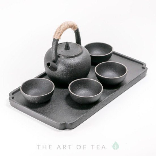 Набор для чайной церемонии s26, керамика, глазурь, черный