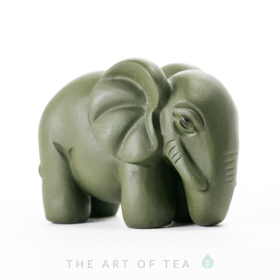 Чайная фигурка Зеленый Слон, глина