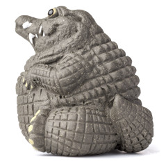 Фигурка Созерцающий Крокодил 493, глина, 5 см