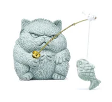 Фигурка Кот-рыболов 636, полистоун, 6 см