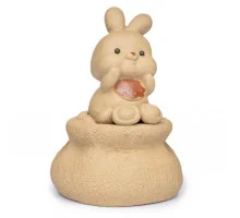 Фигурка Богатый Зайка 651, глина, 8 см