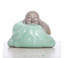 Фигурка Хотей, глина, селадон, 7 см