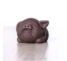 Фигурка Весёлая свинка 423, глина, 5 см
